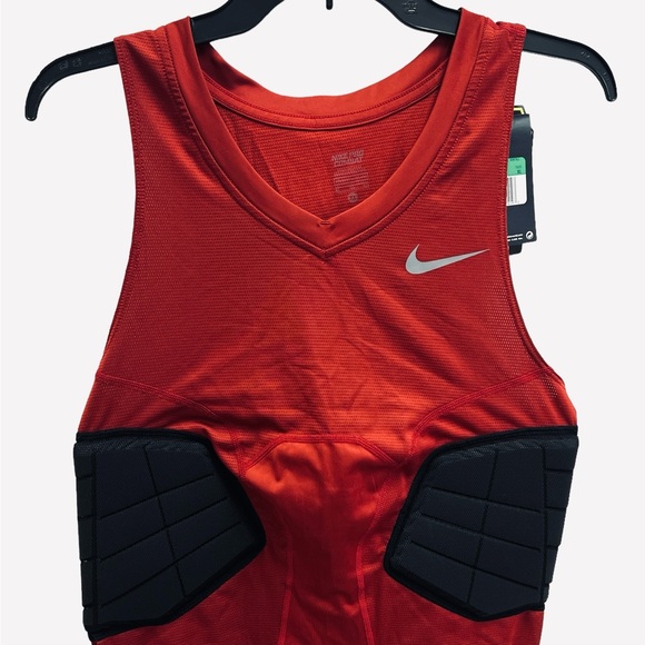 Nike Pro Tank Padded Compression Combat Deflex Basketball Red/Black Top Size XL - Picture 2 of 5